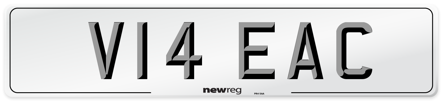 V14 EAC Number Plate from New Reg
